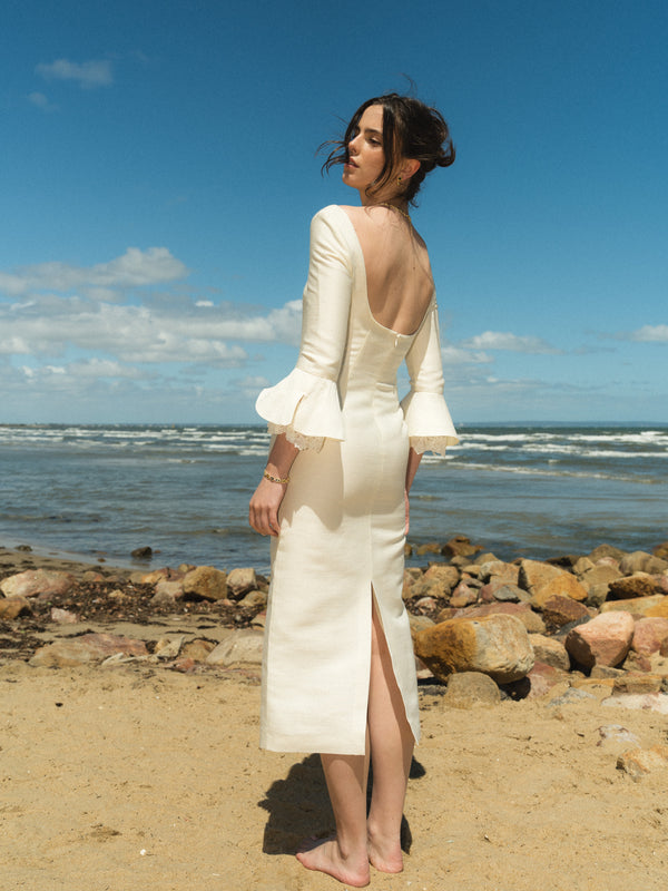 Grâce Ivory Midi Dress