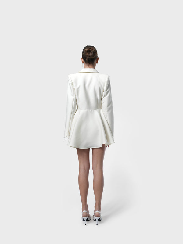 Hosanna Tailored Blazer Dress in Ivory Light