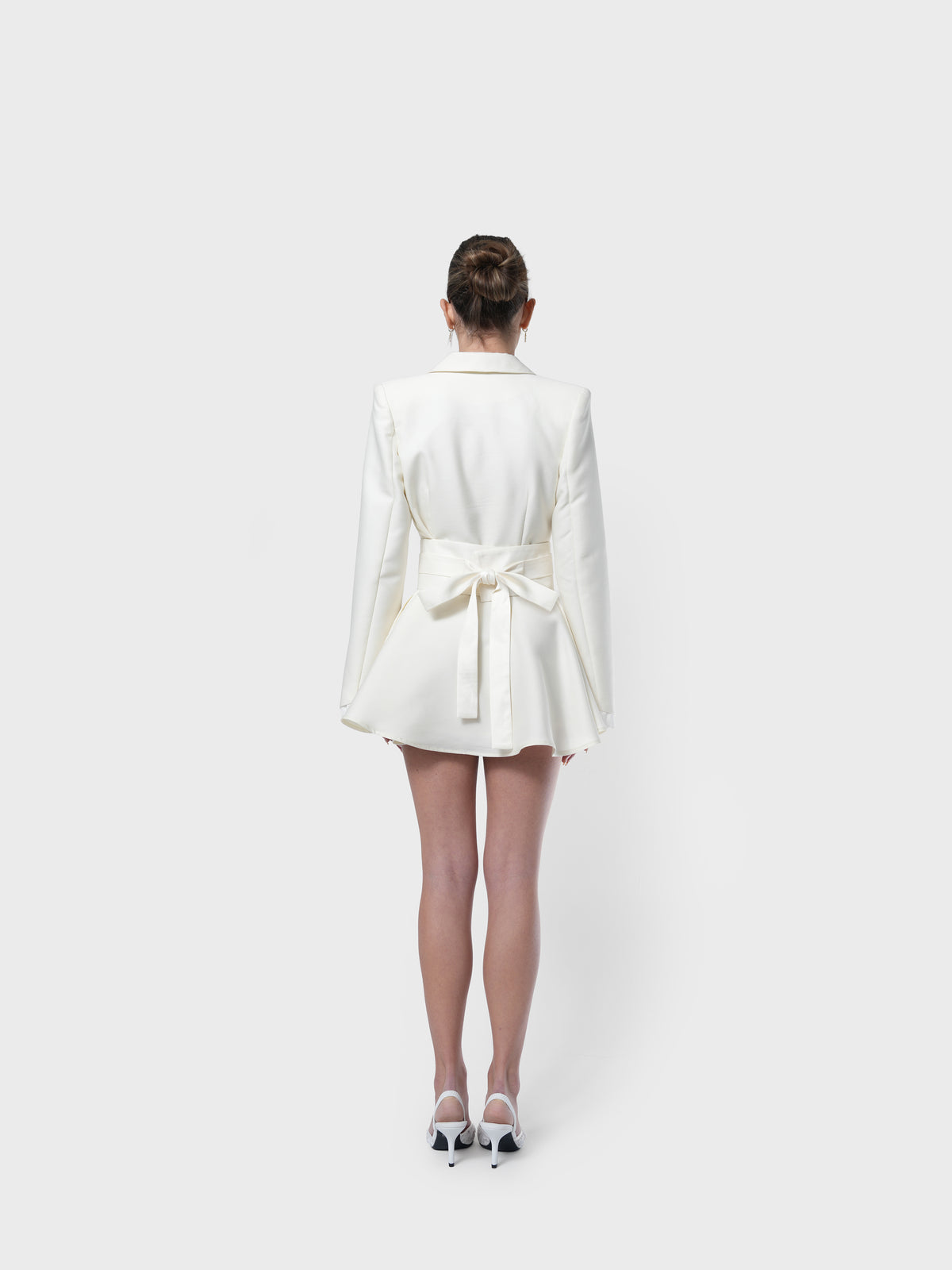 Hosanna Tailored Blazer Dress in Ivory – NHÏJE Hosanna Tailored Blazer Dress in Ivory – NHÏJE
