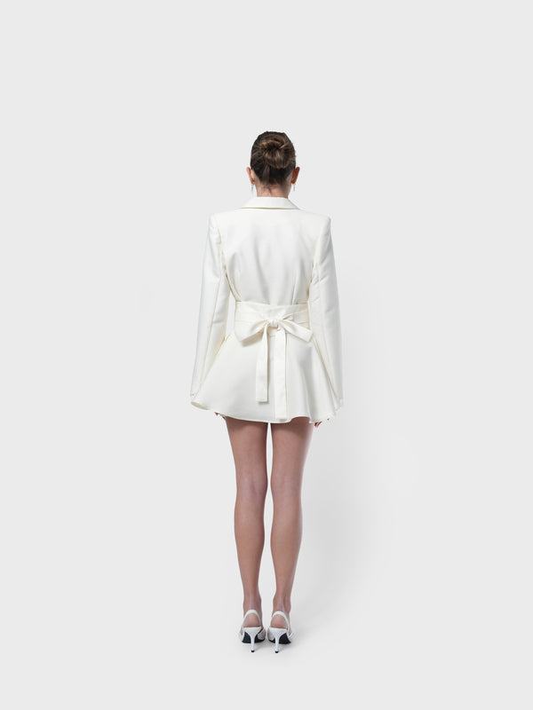 Hosanna Tailored Blazer Dress in Ivory Light