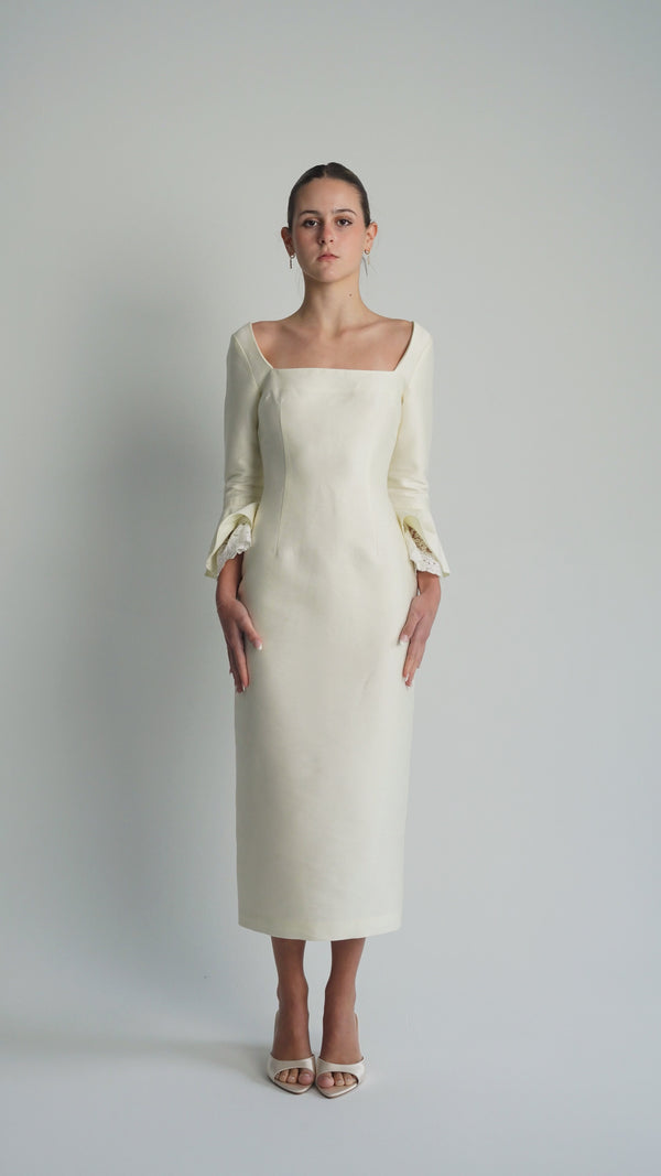 Grâce Ivory Midi Dress